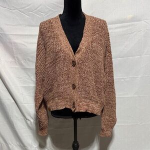 Cara Santana X Nine West Cropped Marled Cardigan
